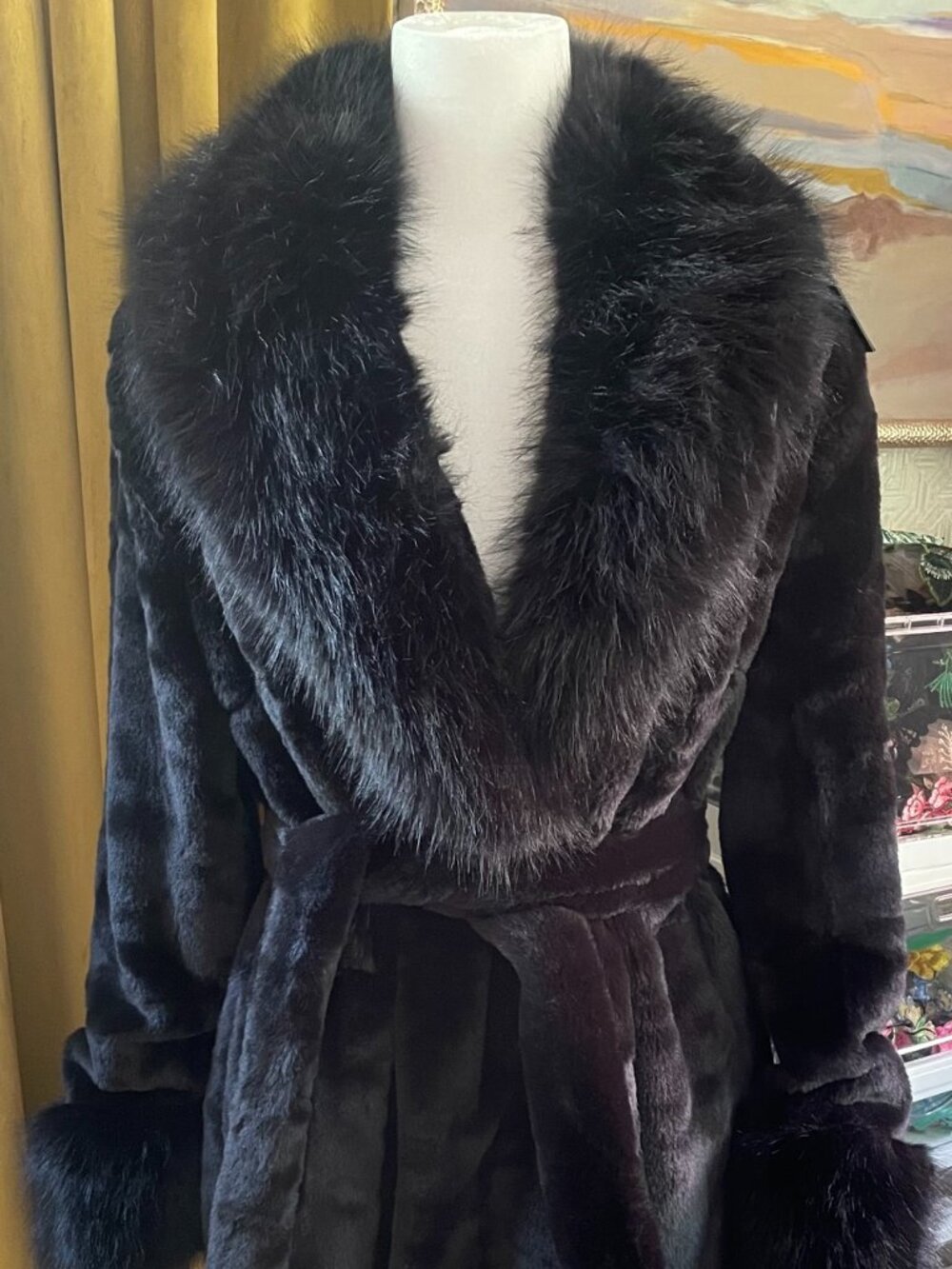 NEW WITH TAGS COALTION LA BLACK FUR JACKET